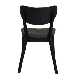 White Wash Tisch & Stühle Schwarz - Pessoa (siebenteilig)