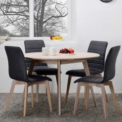 White Wash Tischgruppe in Rund - Navassa III (fünfteilig)