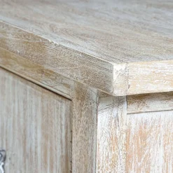 White Wash TV Lowboard - Shabby Chic - Catlony