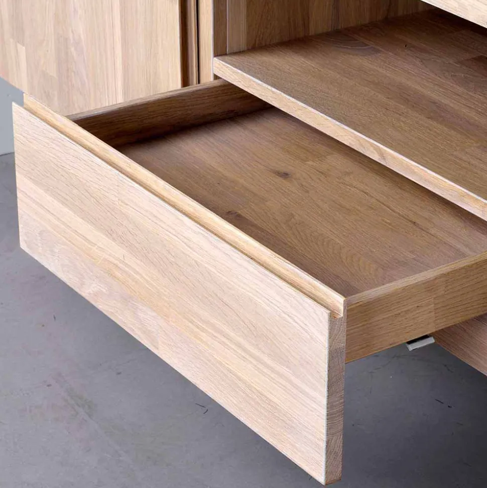 White Wash TV Lowboard aus Eiche - Dioca