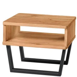 Wildbuche Bett mit Metallkufen in Anthrazit - Plestna