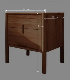 Wildbuche Bett mit Wiener Geflecht Kopfteil - Indrya