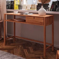 Wildbuche Schreibtisch mit Schublade & Fach - Indrya