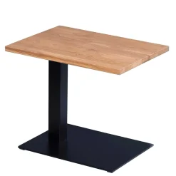 Wildeiche Anstelltisch auf Säulengestell - Gamyna