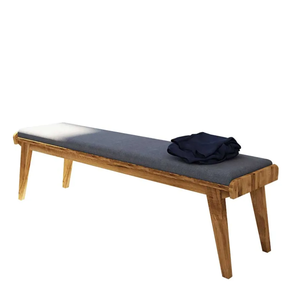 Wildeiche Bank für die Wohnung mit Polster - Hardus