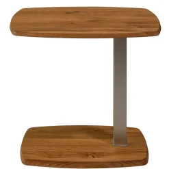 Wildeiche Beistelltisch auf Rollen - Jelka