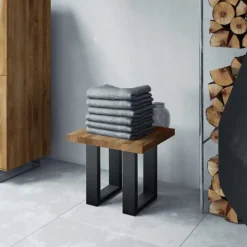 Wildeiche Beistelltisch Manzey massiv geölt