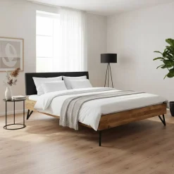 Wildeiche Bett in Überlänge 200x220 cm - Mandirov