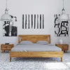 Wildeiche Bettgestell mit Überlänge 210 cm - Hardus (dreiteilig)