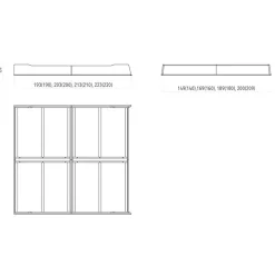 Wildeiche Bettgestell mit Holzkopfteil - Lugos