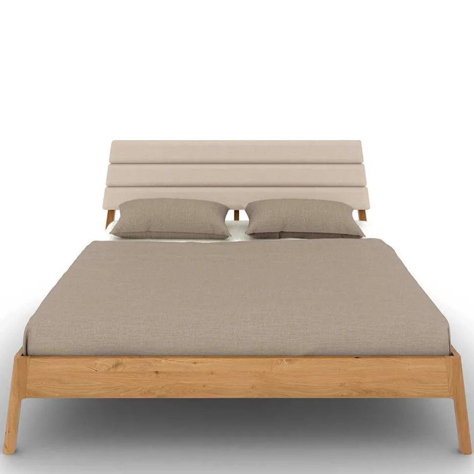Wildeiche Designbett mit Nachtkonsolen - Dominus (dreiteilig)