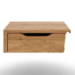 Wildeiche Designbett mit Nachtkonsolen - Dominus (dreiteilig)