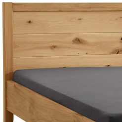 Wildeiche Doppelbett mit Holzkopfteil - Adeira