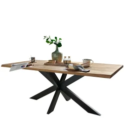 Wildeiche Esstisch in Bootsform - Baly