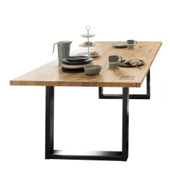 Wildeiche Esstisch mit U Bügelbeinen - Millena