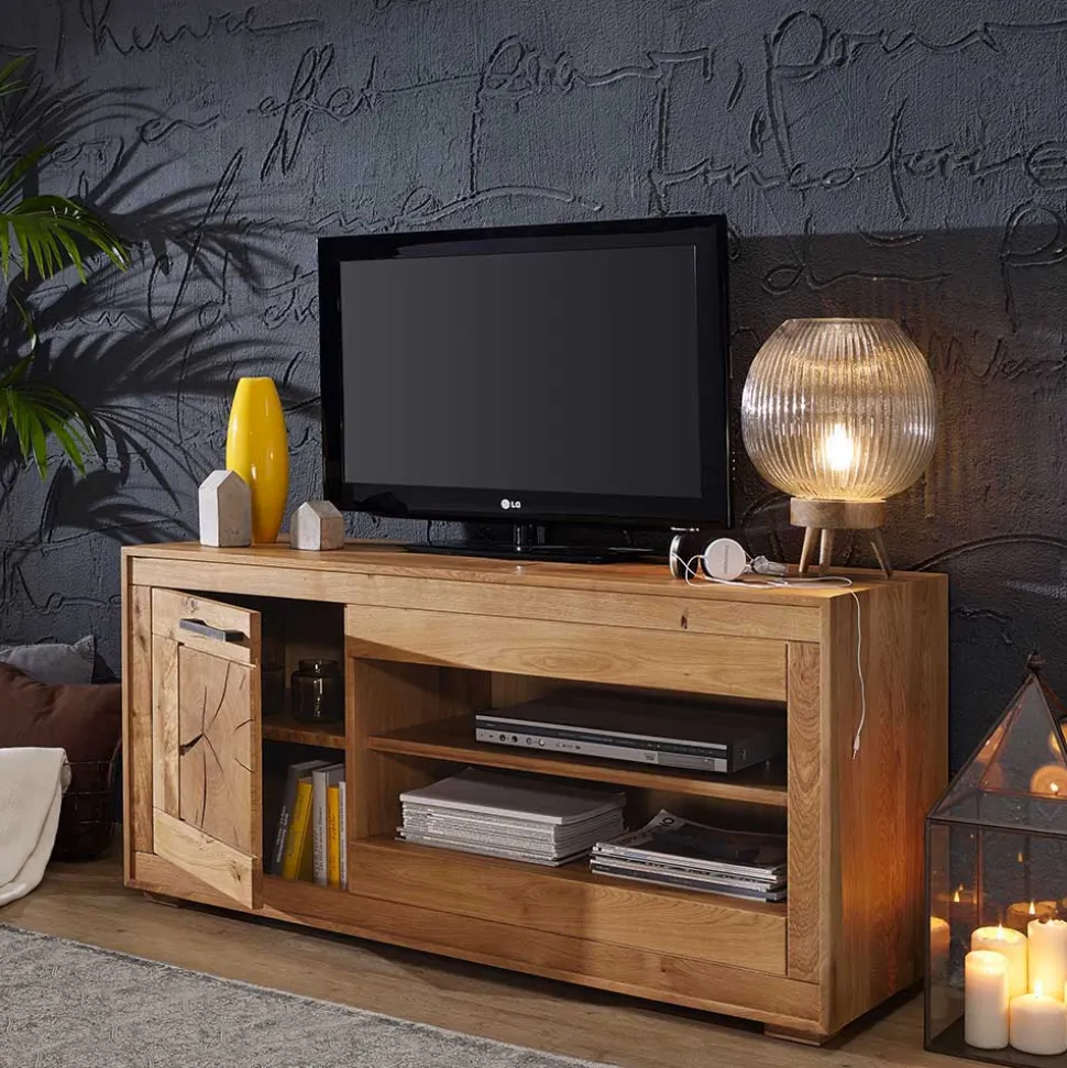Wildeiche Fernsehtisch Troncon mit 130 cm Breite