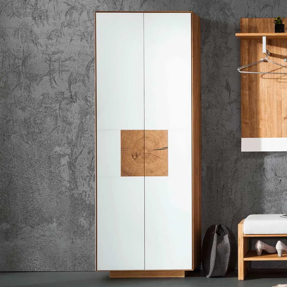 Wildeiche Flur Möbel Kombi - Mandrey (fünfteilig)