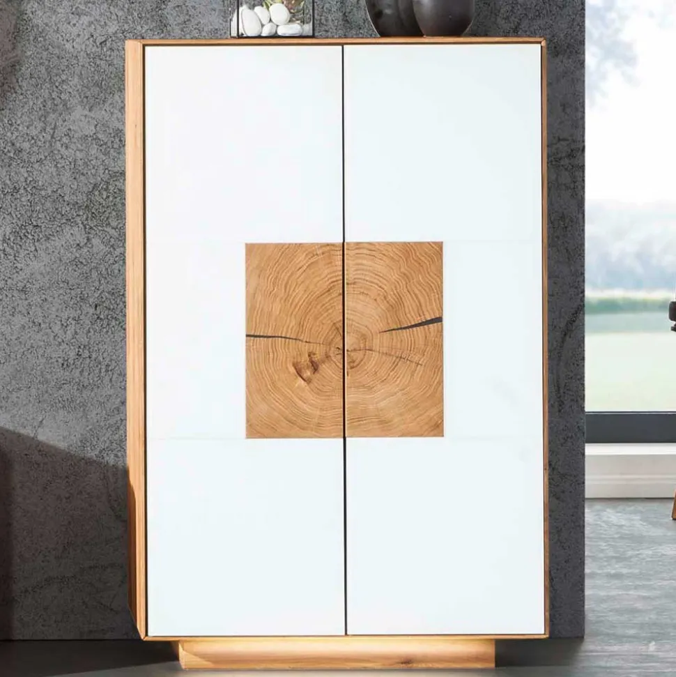 Wildeiche Flur Möbel Kombi - Mandrey (fünfteilig)