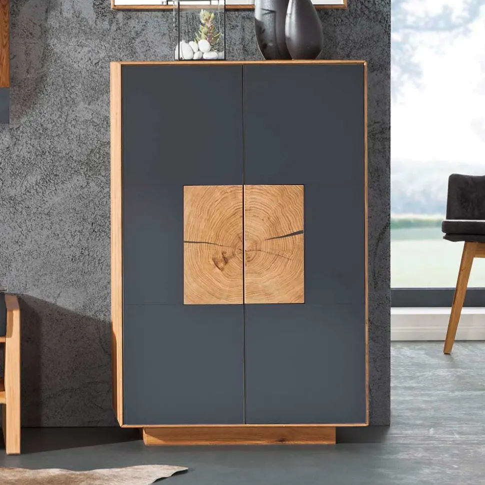 Wildeiche Flurmöbel Set - Mandrey (vierteilig)