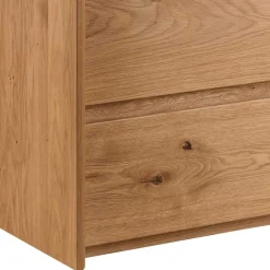 Wildeiche Hochkommode mit fünf Schubladen - Zandras