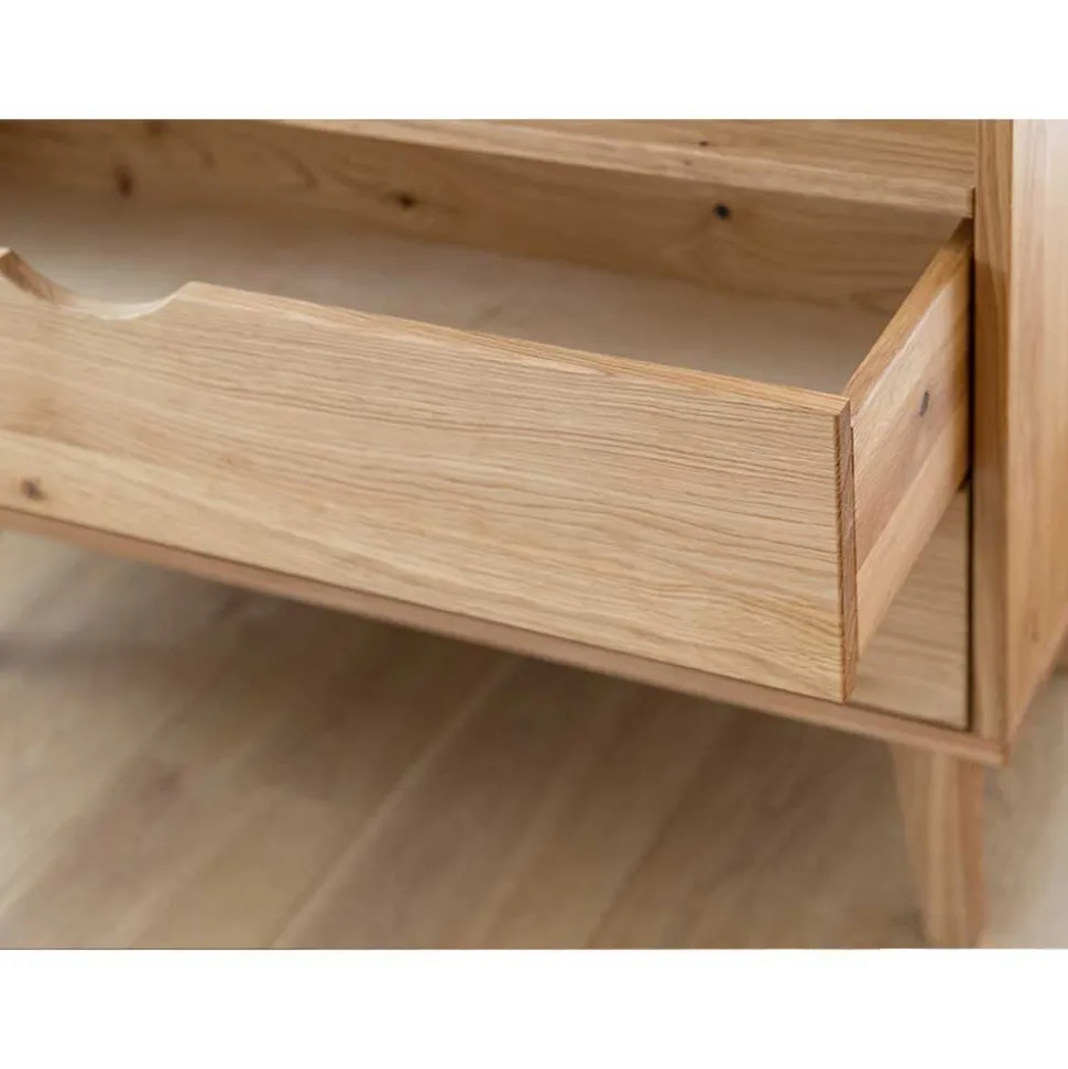 Wildeiche Kombi-Kleiderschrank massiv - Fabijola