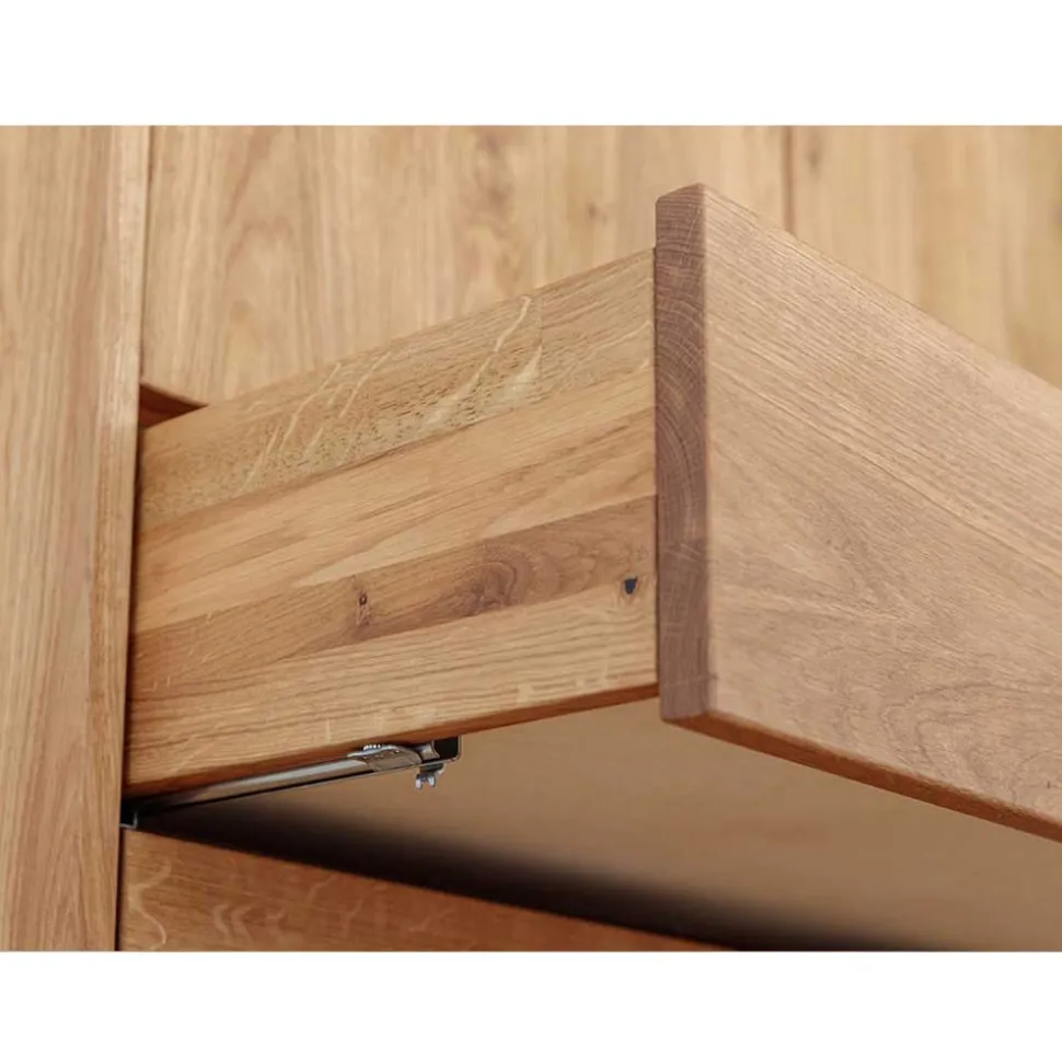 Wildeiche Kombi-Kleiderschrank massiv - Fabijola