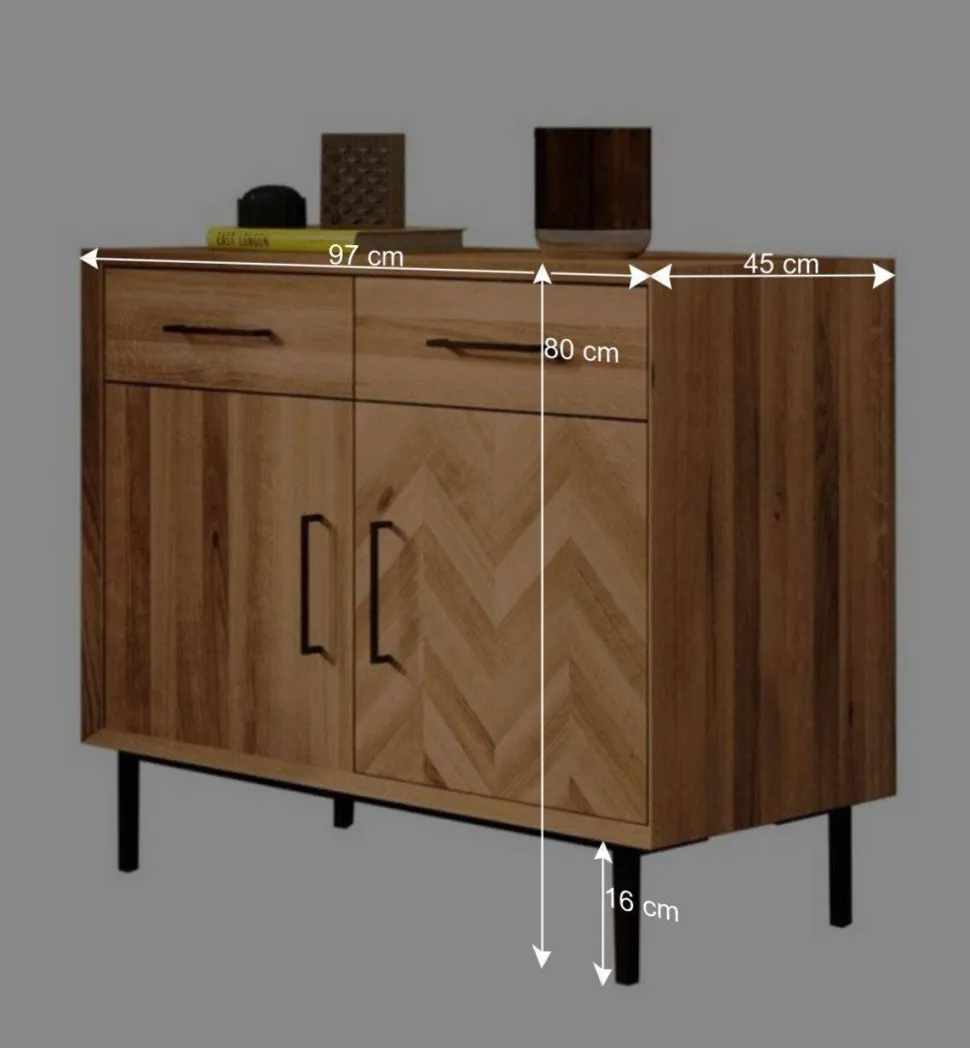 Wildeiche Kommode im modernen Skandi Stil - Kerfa I