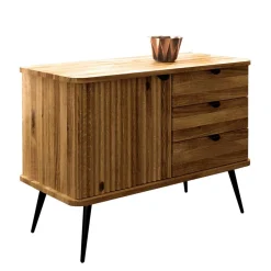 Wildeiche Kommode mit drei Schubladen & Tür - Casarius