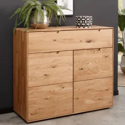 Wildeiche Kommode mit einer Schublade - Darcona