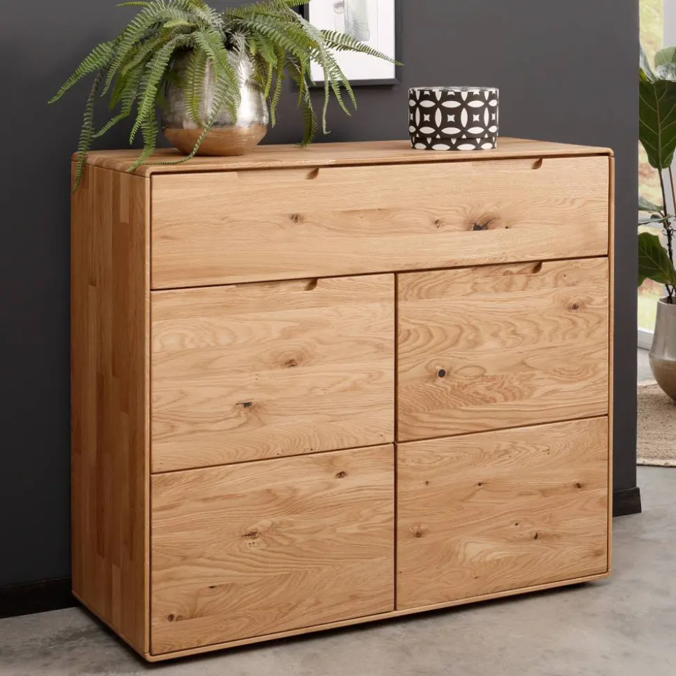 Wildeiche Kommode mit einer Schublade - Darcona