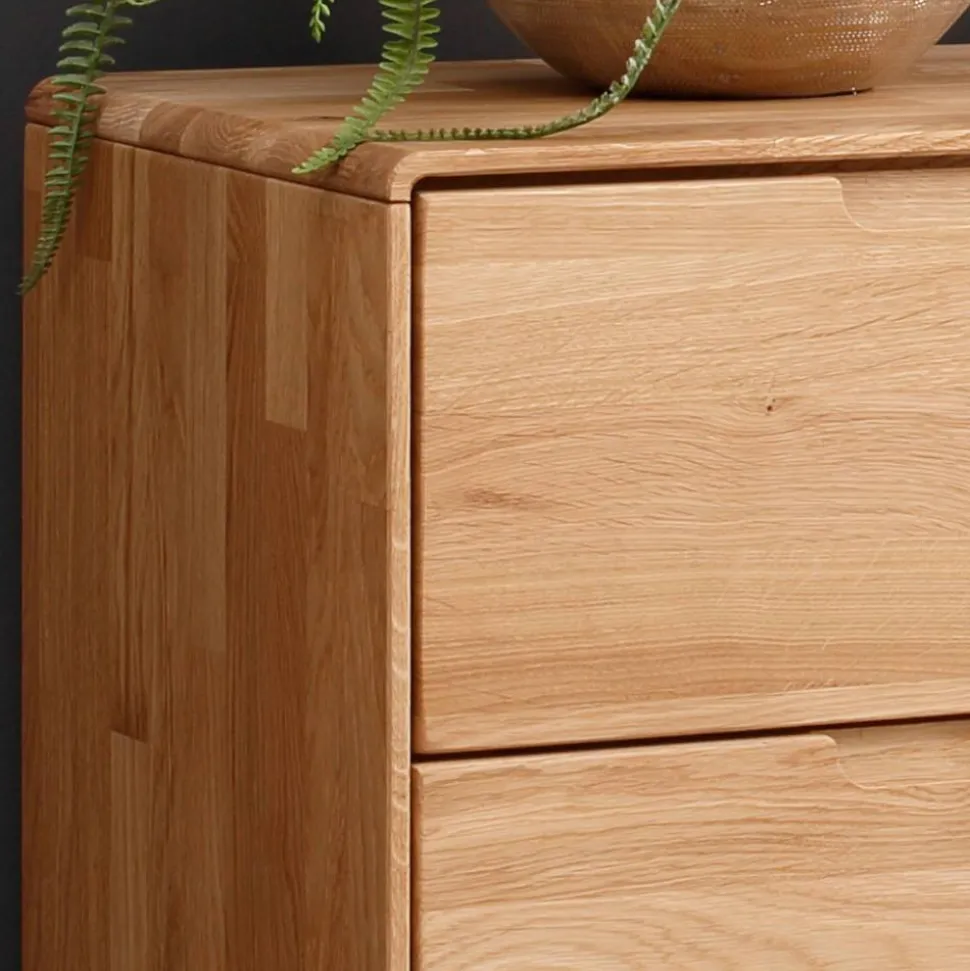 Wildeiche Kommode mit einer Schublade - Darcona