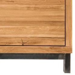 Wildeiche Kommode mit Metallgestell - Valamengo