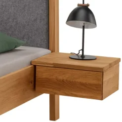 Wildeiche Massivholzbett modern - Martinez