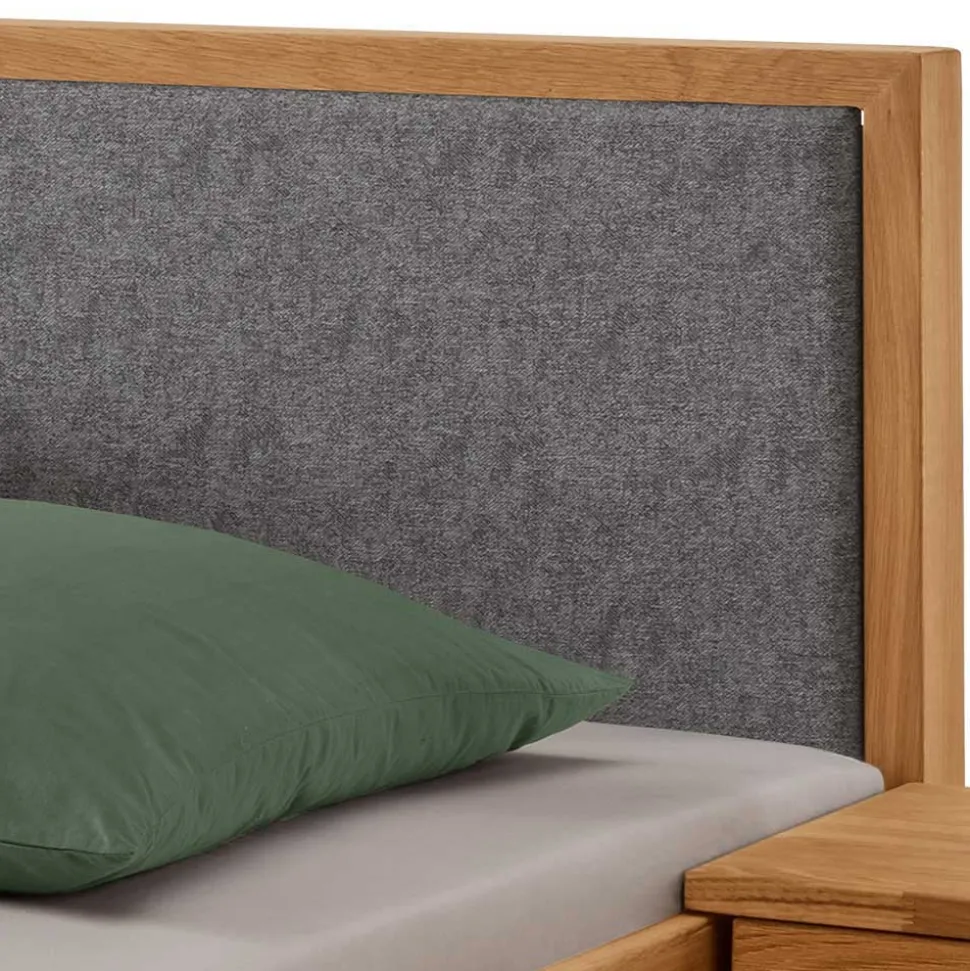 Wildeiche Massivholzbett modern - Martinez