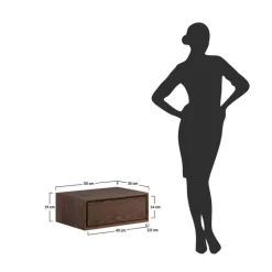 Wildeiche Nachtkonsole in Dunkelbraun - Hiadelia