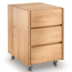 Wildeiche Rollcontainer aus Massivholz - Melanie