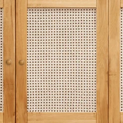 Wildeiche Schlafzimmerschrank mit Wiener Geflecht - Ambrosso