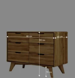 Wildeiche Schubladenkommode geölt - Eavy