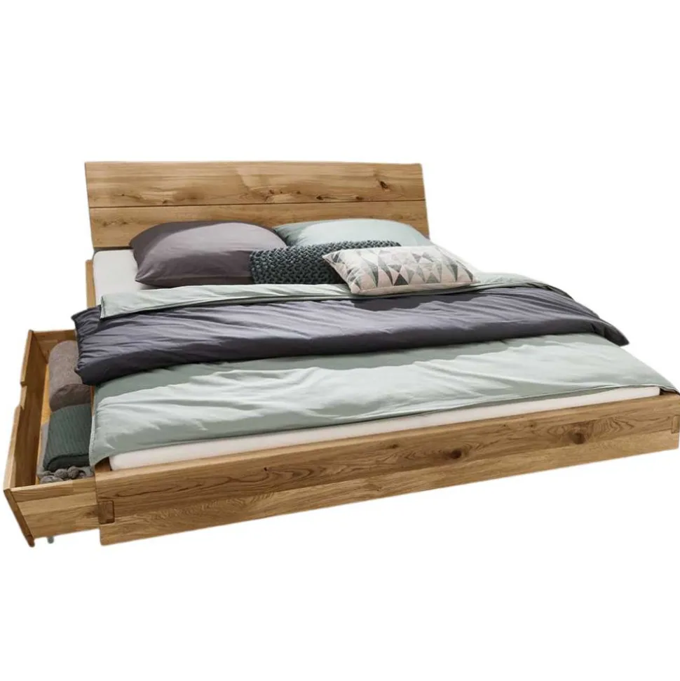 Wildeiche Schwebebett in Doppelbettgrößen - Aryvano