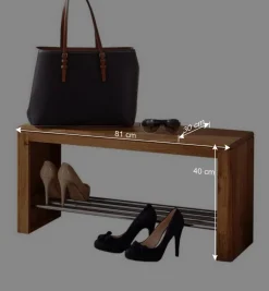 Wildeiche Standgarderobe & Spiegel - Uvinessa (dreiteilig)