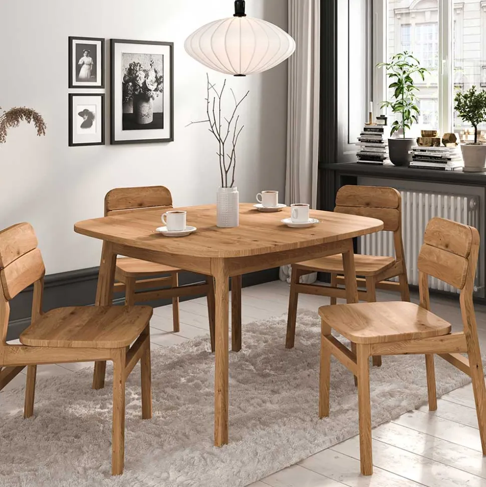 Wildeiche Tisch - 90 cm tief - Laida