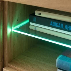 Wildeiche TV Anbauwand teilmassiv - Sophia (vierteilig)