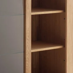 Wildeiche TV Anbauwand teilmassiv - Sophia (vierteilig)