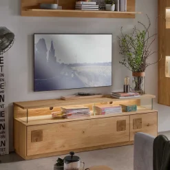 Wildeiche TV Board mit 170 cm Breite - Millena