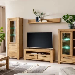 Wildeiche TV Board teilmassiv - Sophia