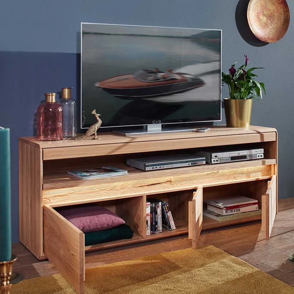 Wildeiche Unterschrank für TV mit Beleuchtung - Acmida