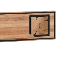 Wildeiche Wandboard mit Hirnholz Applikation - Shipper