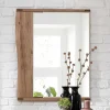 Wildeiche Wandspiegel mit Baumkante - Konvava