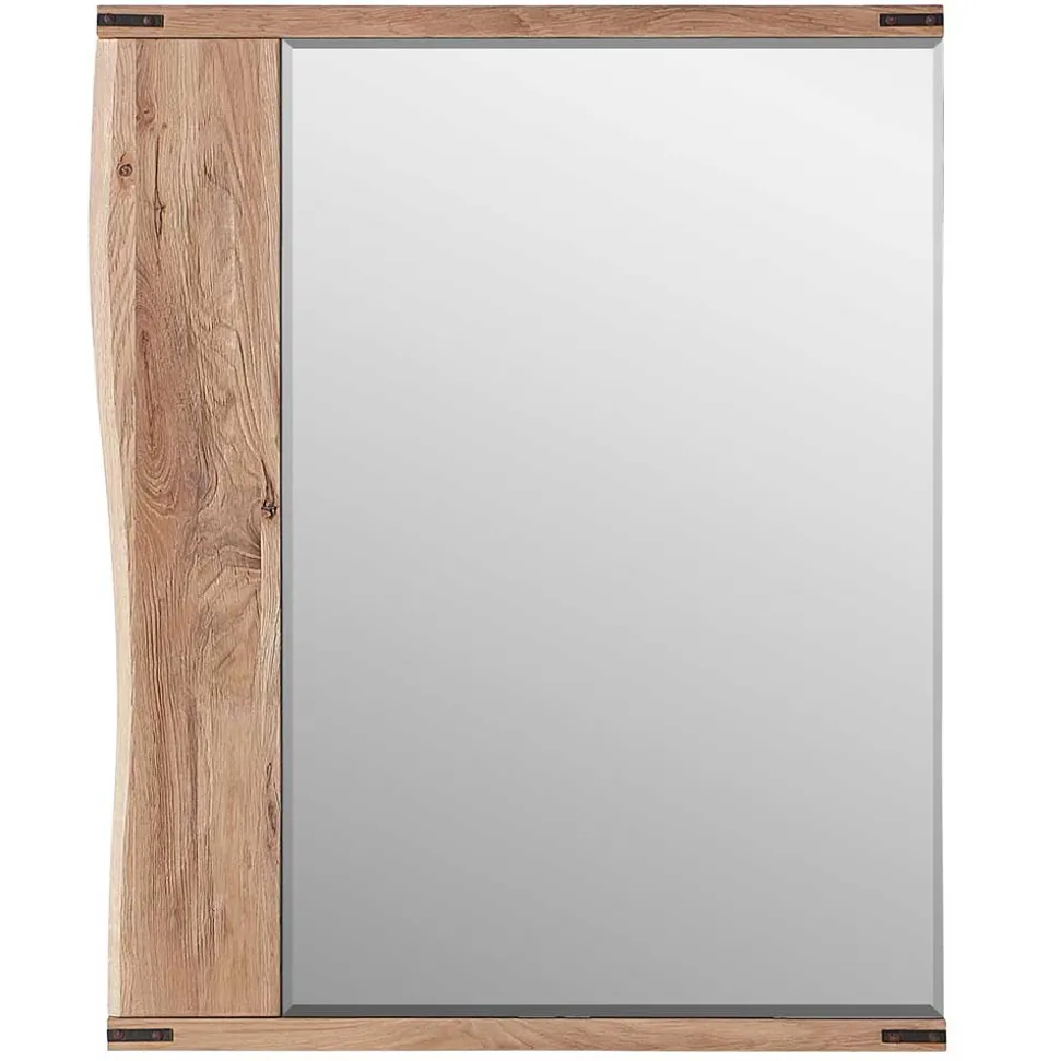 Wildeiche Wandspiegel mit Baumkante - Konvava