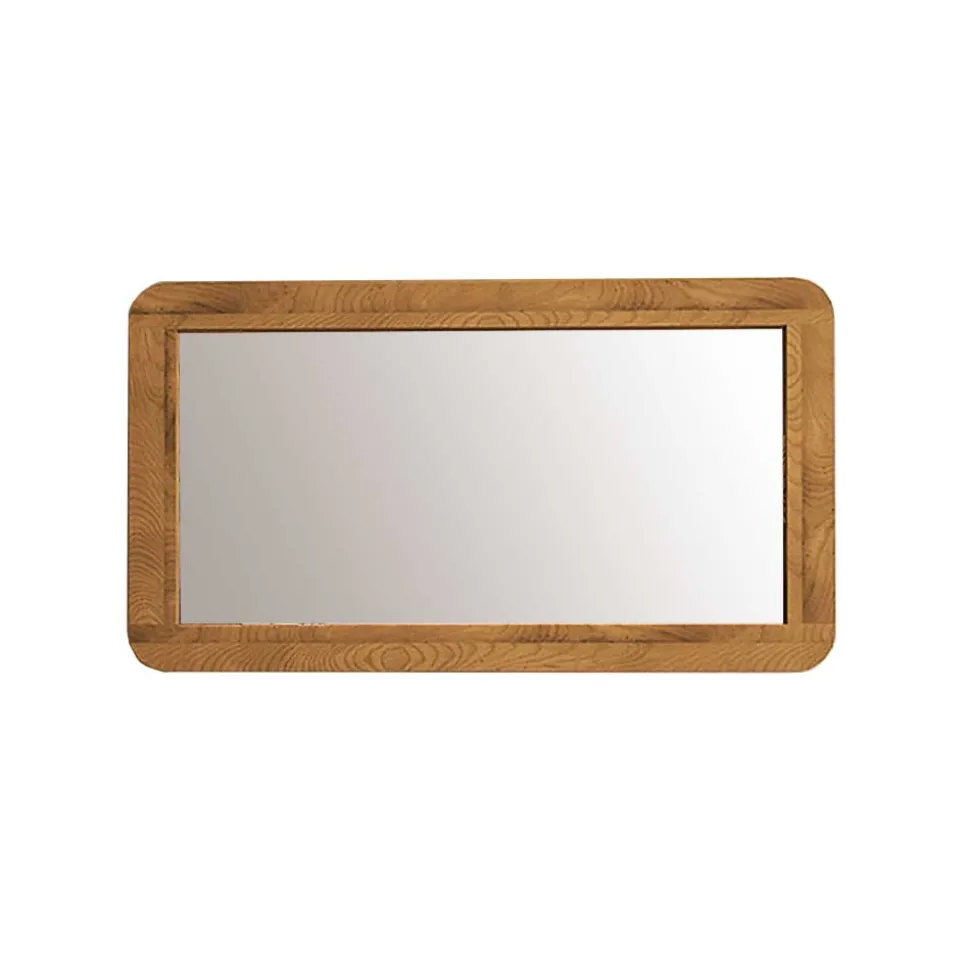 Wildeiche Wandspiegel mit abgerundeten Ecken - Eavy